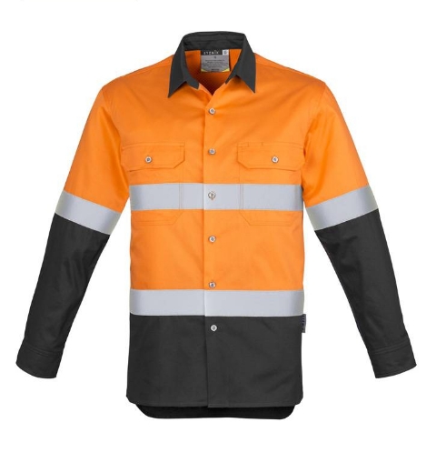 Picture of Syzmik, Mens Hi Vis Spliced Industrial Shirt - Hoop Taped